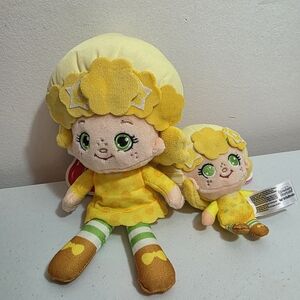 Strawberry Shortcake New Duo Cute Dolls Sweet Scented Lemon Meringue Plush Toy
